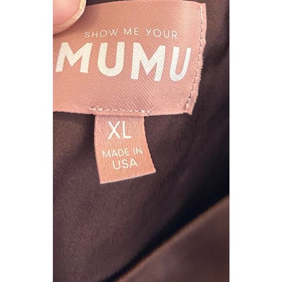 Show Me Your Mumu Jodie Dress in Chocolate Luxe Satin XL - Picture 5 of 7